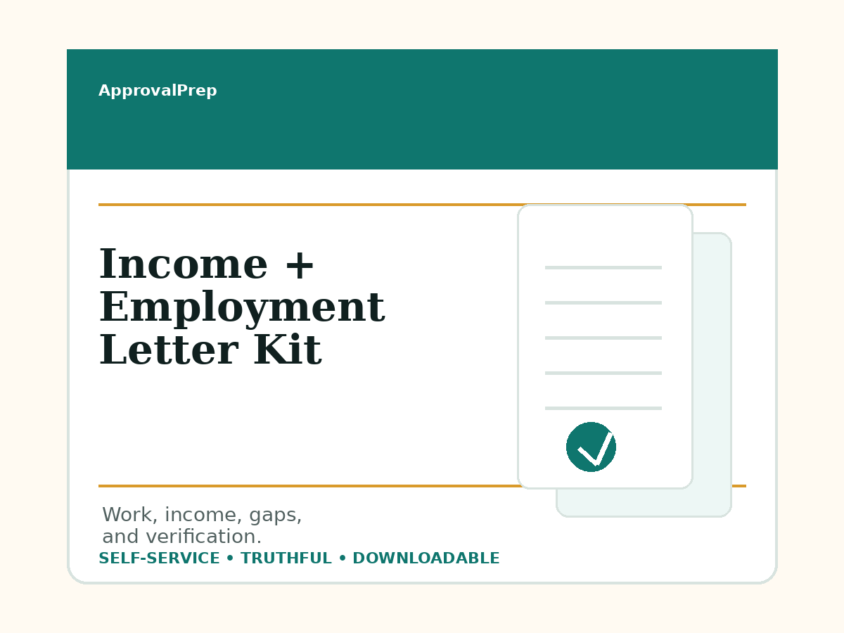Income + Employment Letter Kit product image