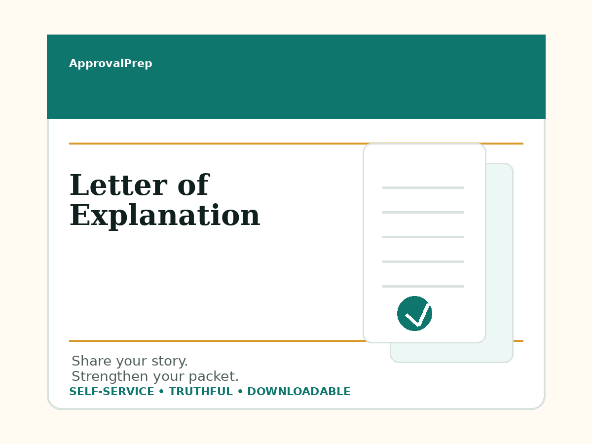 Letter of Explanation product image