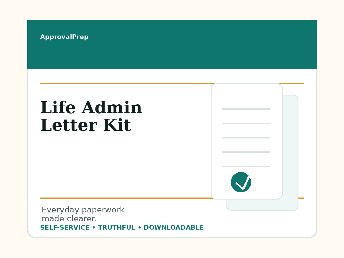 Life Admin Letter Kit product image
